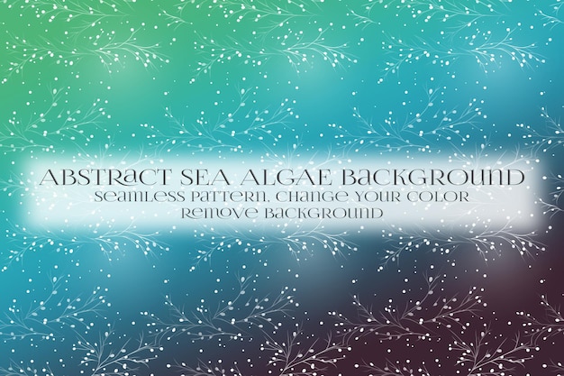PSD abstract sea algae pattern on remove background texture