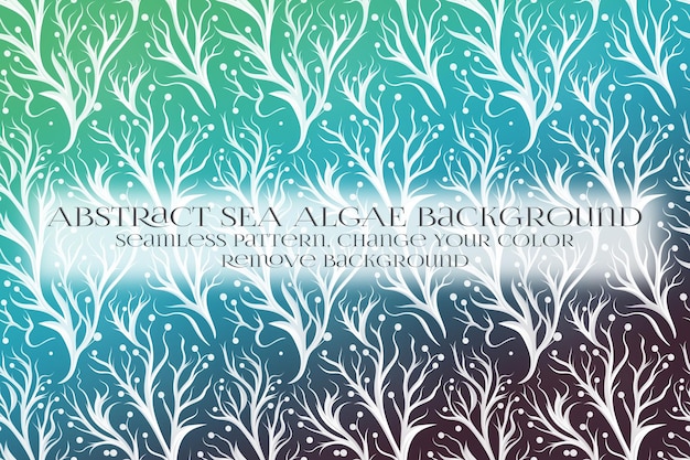 Abstract sea algae pattern on remove background texture