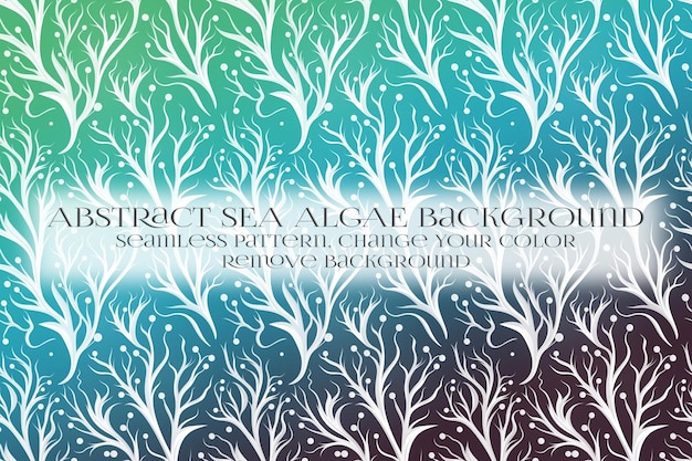 abstract sea algae pattern on remove background texture