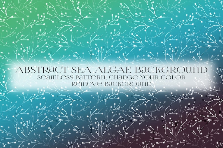 PSD abstract sea algae pattern on remove background texture