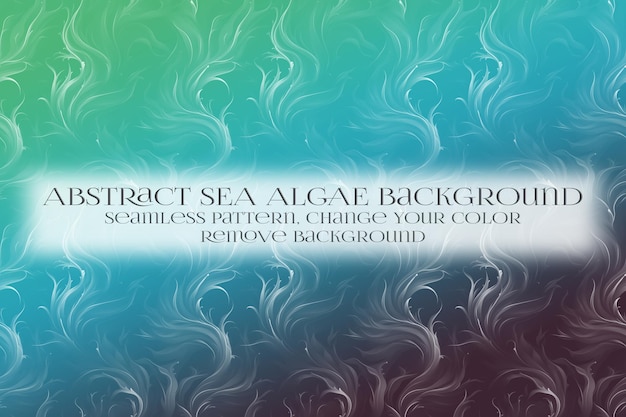 Abstract Sea Algae Pattern on Remove Background Texture