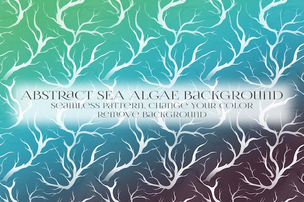 Abstract Sea Algae Pattern on Remove Background Texture