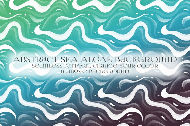 Abstract sea algae pattern on remove background texture