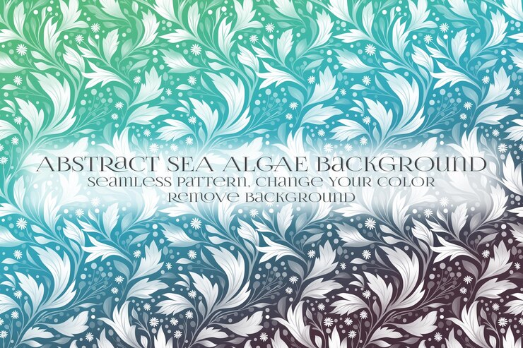 PSD abstract sea algae pattern on remove background texture