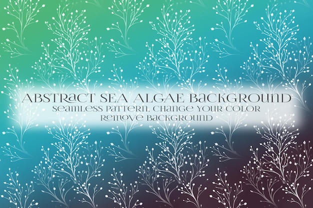 PSD abstract sea algae pattern on remove background texture