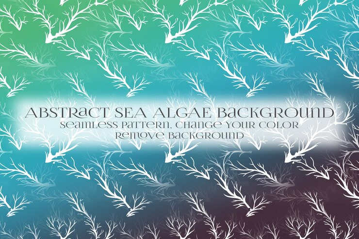 PSD abstract sea algae pattern on remove background texture