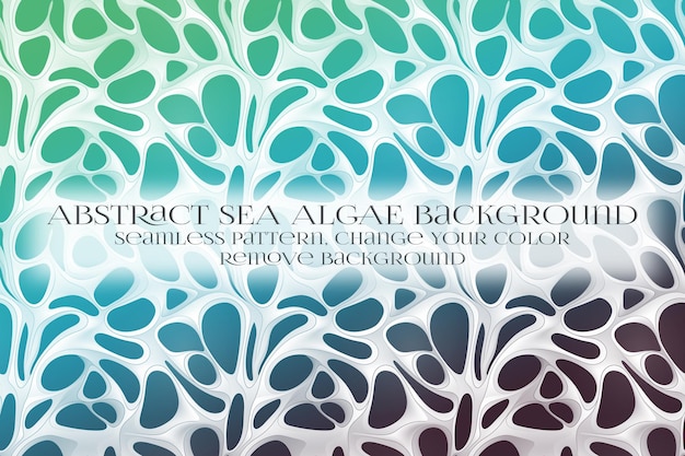 Abstract sea algae pattern on remove background texture