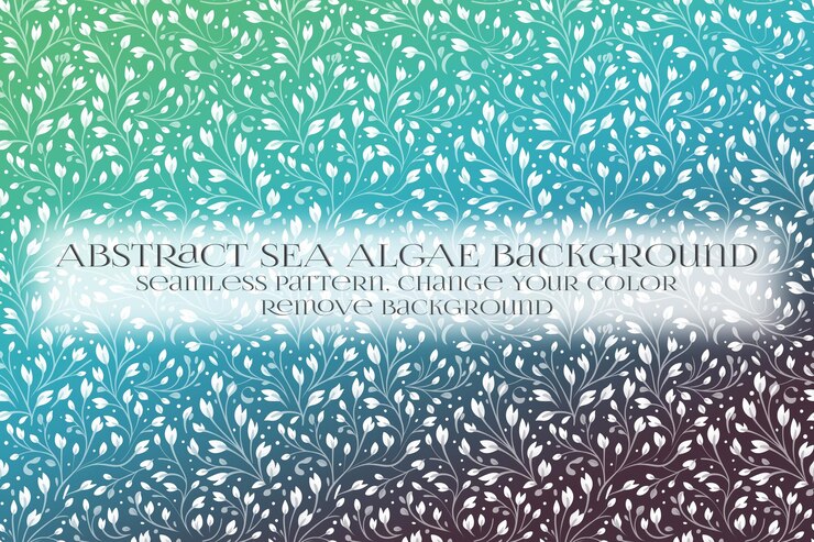 PSD abstract sea algae pattern on remove background texture