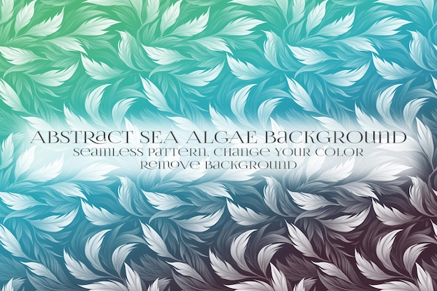 Abstract sea algae pattern on remove background texture