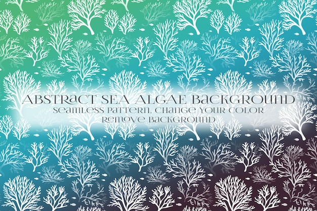 PSD abstract sea algae pattern on remove background texture