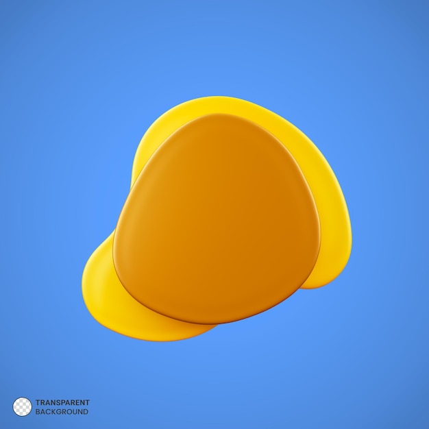 Abstract shape banner icon isolated 3d render illustration