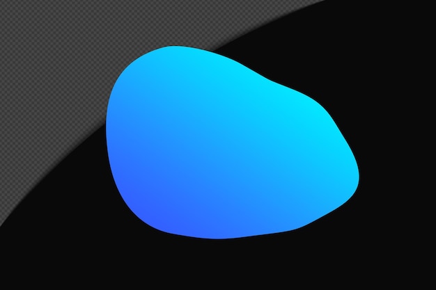 PSD abstract shape gradient element met blauwe kleur sjabloon psd png ontwerp