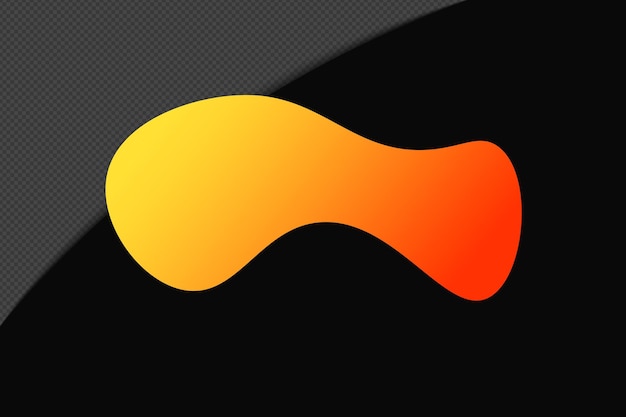 Abstract Shape Gradient Element met gele oranje kleur sjabloon Psd Png Design