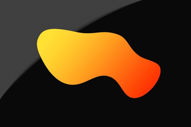 Abstract Shape Gradient Element met gele oranje kleur sjabloon Psd Png Design