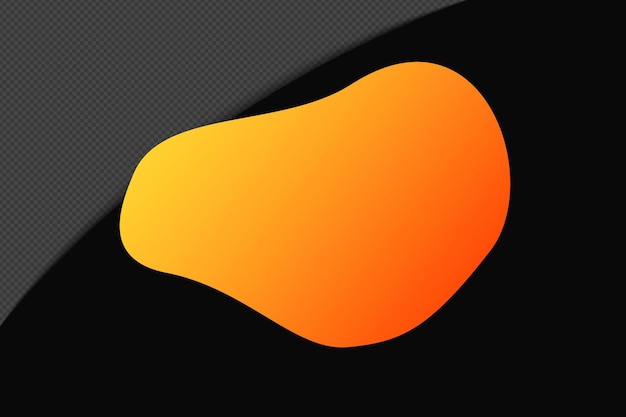 Abstract Shape Gradient Element met gele oranje kleur sjabloon Psd Png Design