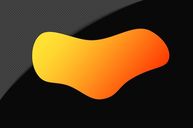 Abstract Shape Gradient Element met gele oranje kleur sjabloon Psd Png Design