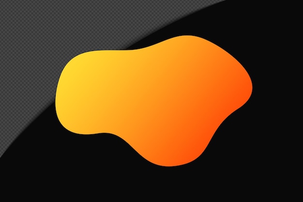 Abstract Shape Gradient Element met gele oranje kleur sjabloon Psd Png Design