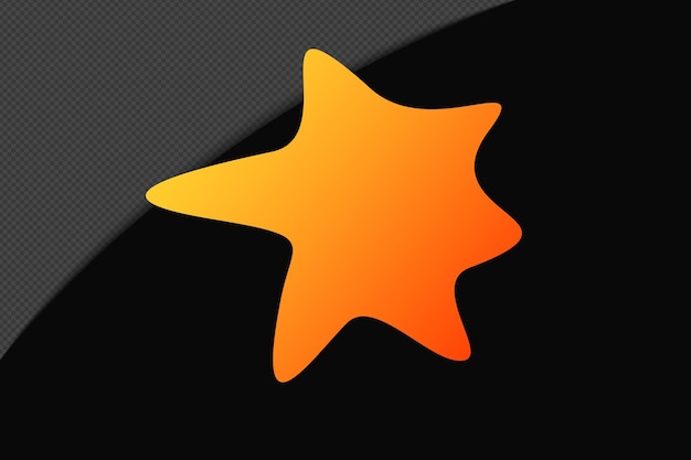 Abstract Shape Gradient Element met gele oranje kleur sjabloon Psd Png Design