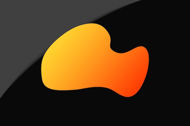 Abstract Shape Gradient Element met gele oranje kleur sjabloon Psd Png Design