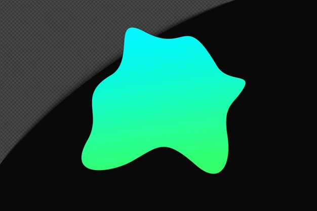Abstract Shape Gradient Element met Groen Blauwe Kleur Template Psd Png Design