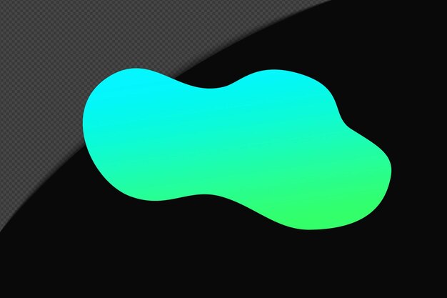 Abstract shape gradient element met groen blauwe kleur template psd png design