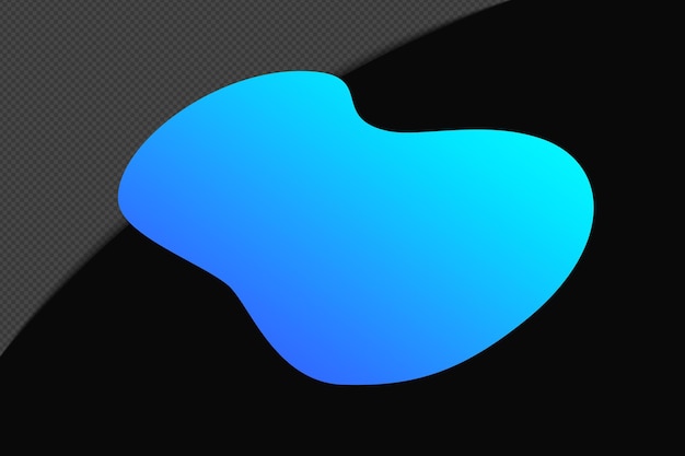 abstract shape gradient element with blue color template psd png design