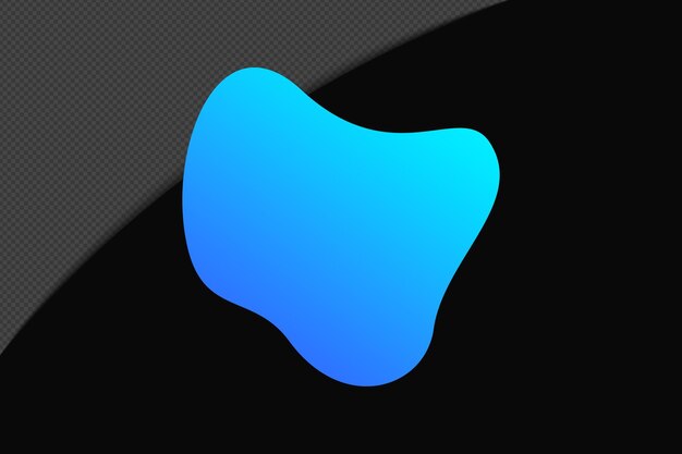 abstract shape gradient element with blue color template psd png design