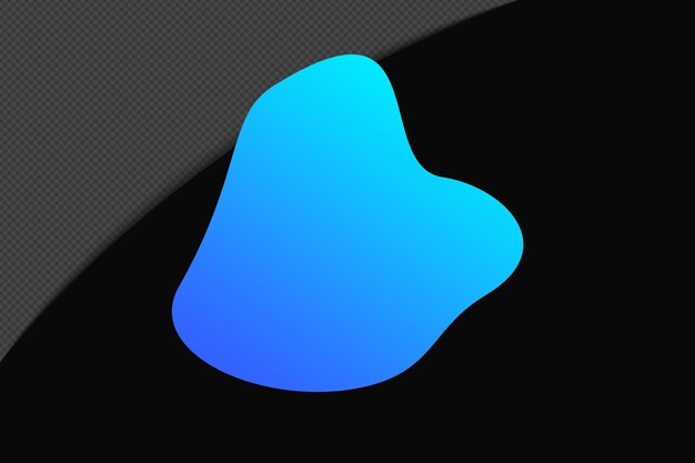 abstract shape gradient element with blue color template psd png design