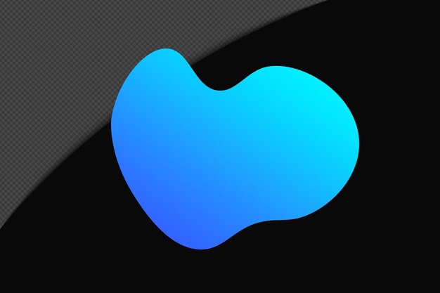 abstract shape gradient element with blue color template psd png design