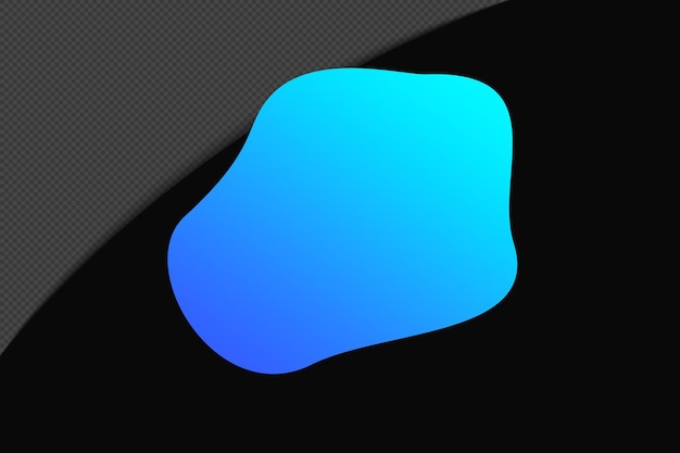 Abstract shape gradient element con modello di colore blu colorato psd design