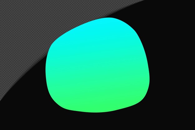 PSD abstract shape gradient element with green blue color template psd png design