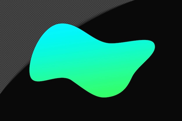 PSD abstract shape gradient element with green blue color template psd png design