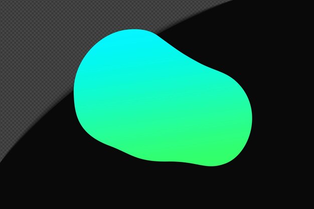 PSD abstract shape gradient element with green blue color template psd png design