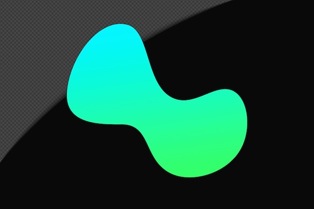 Abstract shape gradient element with green blue color template psd png design