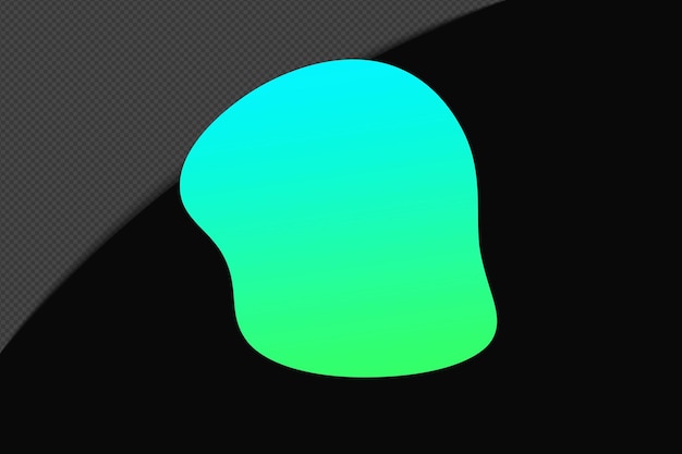 PSD abstract shape gradient element with green blue color template psd png design