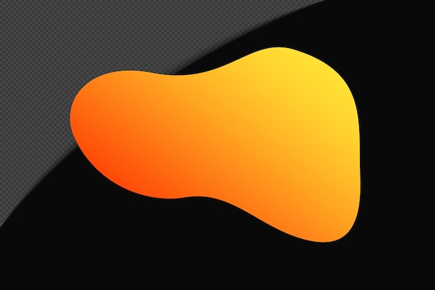 PSD abstract shape gradient element with orange colorful color template psd design