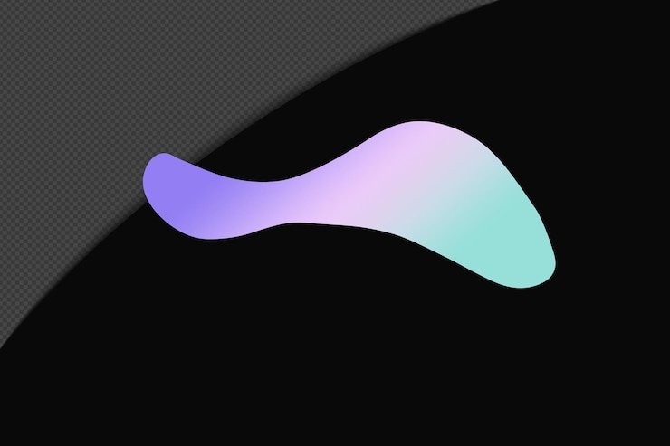 PSD abstract shape gradient element with pastel colorful template psd png design