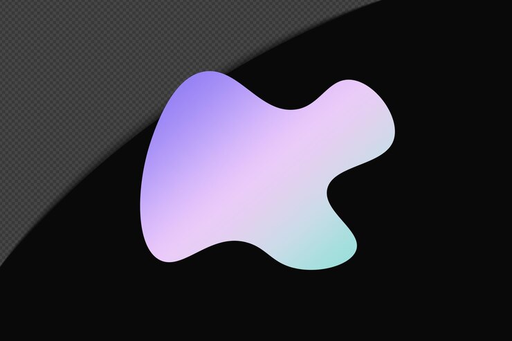 PSD abstract shape gradient element with pastel colorful template psd png design