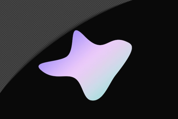 abstract shape gradient element with pastel colorful template psd png design