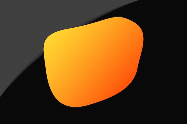 abstract shape gradient element with yellow orange color template psd png design