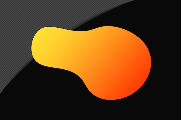 PSD abstract shape gradient element with yellow orange color template psd png design