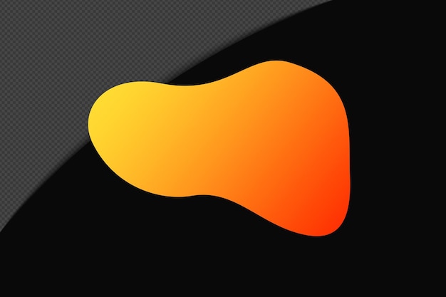 องค์ประกอบไล่ระดับสีรูปร่างนามธรรมพร้อมเทมเพลตสีส้มเหลือง Psd Png Design