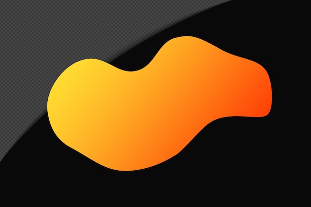 องค์ประกอบไล่ระดับสีรูปร่างนามธรรมพร้อมเทมเพลตสีส้มเหลือง Psd Png Design