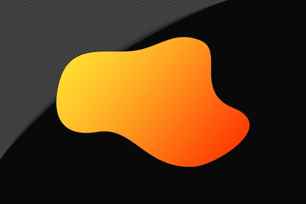 องค์ประกอบไล่ระดับสีรูปร่างนามธรรมพร้อมเทมเพลตสีส้มเหลือง Psd Png Design