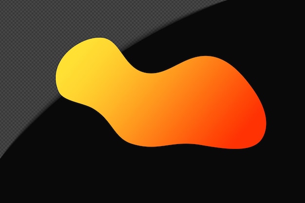 องค์ประกอบไล่ระดับสีรูปร่างนามธรรมพร้อมเทมเพลตสีส้มเหลือง Psd Png Design