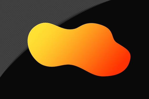 องค์ประกอบไล่ระดับสีรูปร่างนามธรรมพร้อมเทมเพลตสีส้มเหลือง Psd Png Design