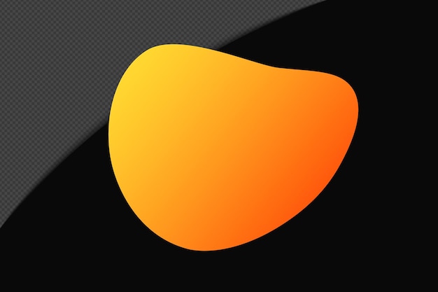 abstract shape gradient element with yellow orange color template psd png design