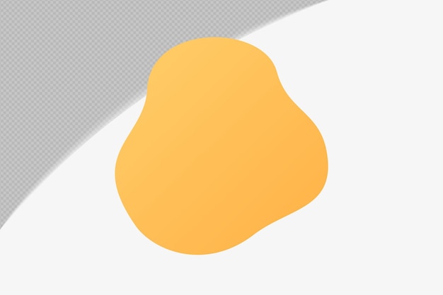 abstract shape transparent element with yellow soft color template psd png design