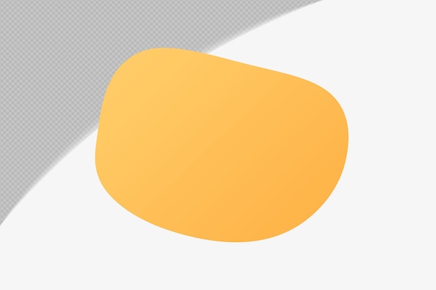 PSD abstract shape transparent element with yellow soft color template psd png design