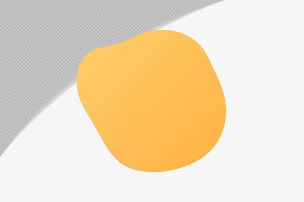 PSD abstract shape transparent element with yellow soft color template psd png design